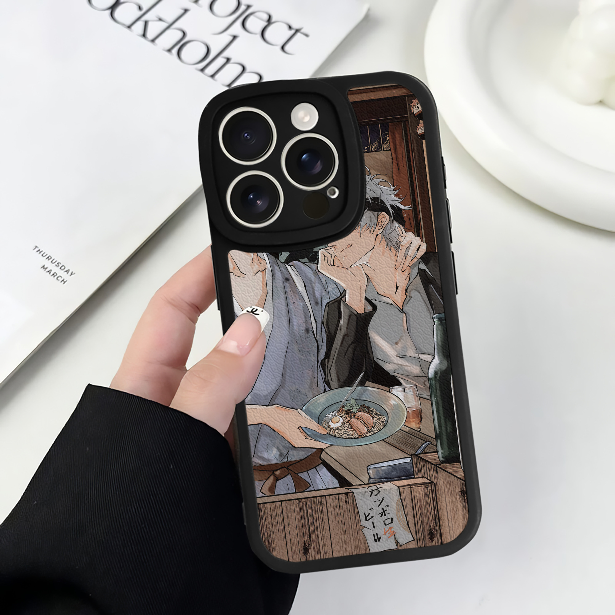 （画像用） 呪術廻戦 Jujutsu Kaisen 【iPhone 16シリーズ対応】シリコンスマホケース（レザー調） 材質：シリコン